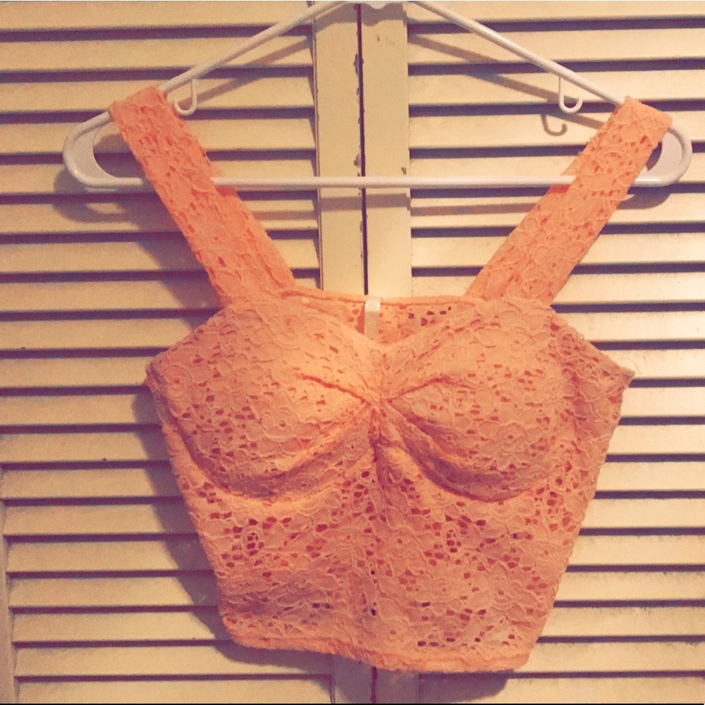 Rose pink crop top.